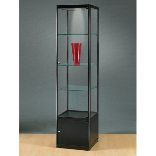 Aspire MPC 500 Glass Display Cabinet with Storage black