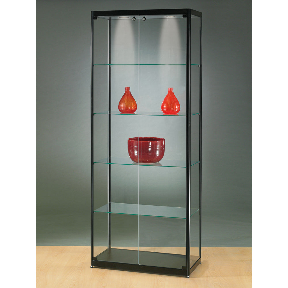 Aspire MPC 800 Front Opening Glass Display Cabinet black