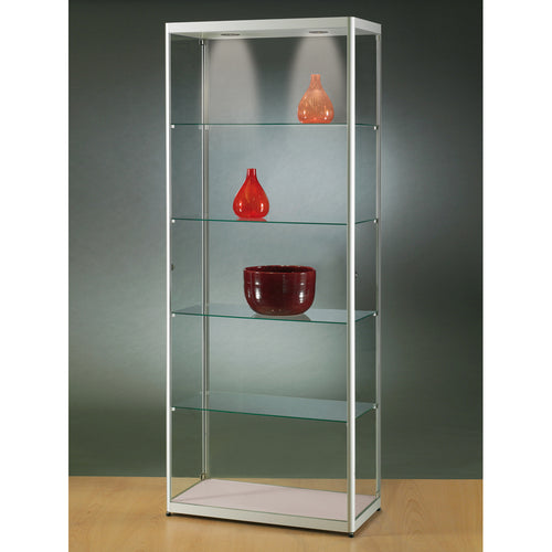 Aspire MPC 800 Side Opening Glass Display Cabinet silver