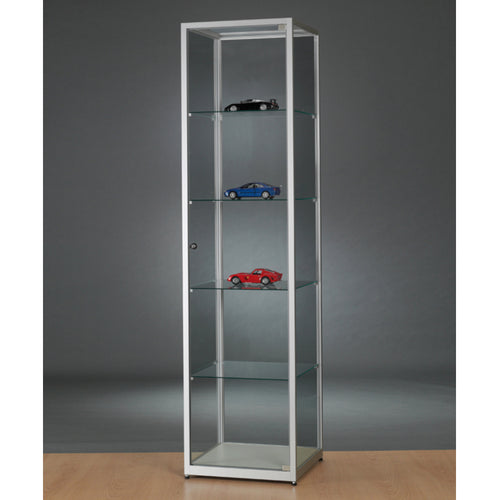 Aspire WMS 500 Glass Display Cabinet Silver