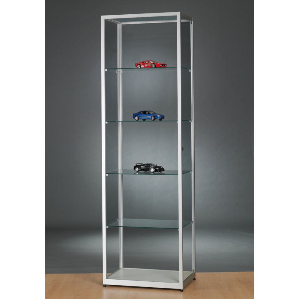Silver display shop cabinet