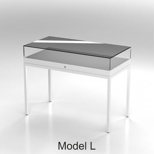 EXCEL Line T, Model L Display Case with Passive Climate Control (120cm wide, 20cm Glass Hood)