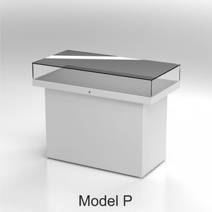 EXCEL Line T, Model P Display Case with Passive Climate Control (150cm wide, 30cm Glass Hood)