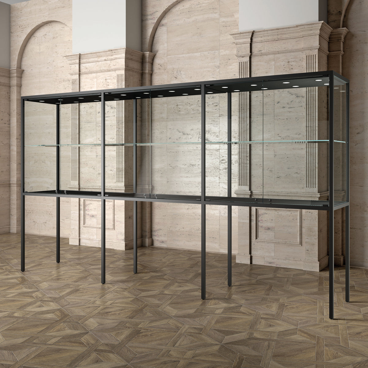 Bravura Modular MU120F Display Showcase – Display Cabinets Direct