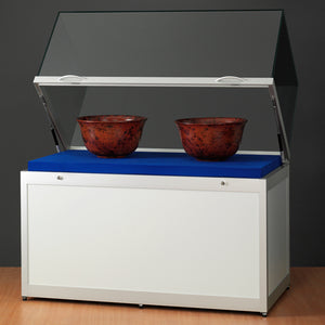 Genus TGV1000 Display Plinth with Gas Springs High Top Silver Finish