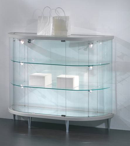 Elegance Lite 203/MB Half Oval Glass Display Counter