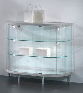 Elegance Lite Half Oval Glass Display Counter