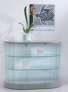 Oval display case discount