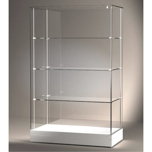 Rectangular glass outlet display case